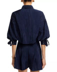 Finch Top Navy Tops - Blouses Cinq A Sept 
