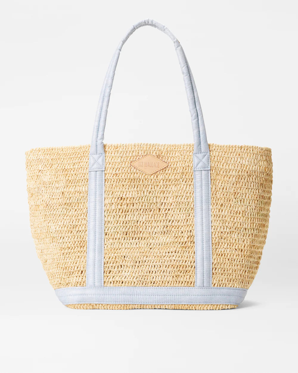 Raffia Tote Medium Raffia/ Chambray Tote & Satchel MZ Wallace 