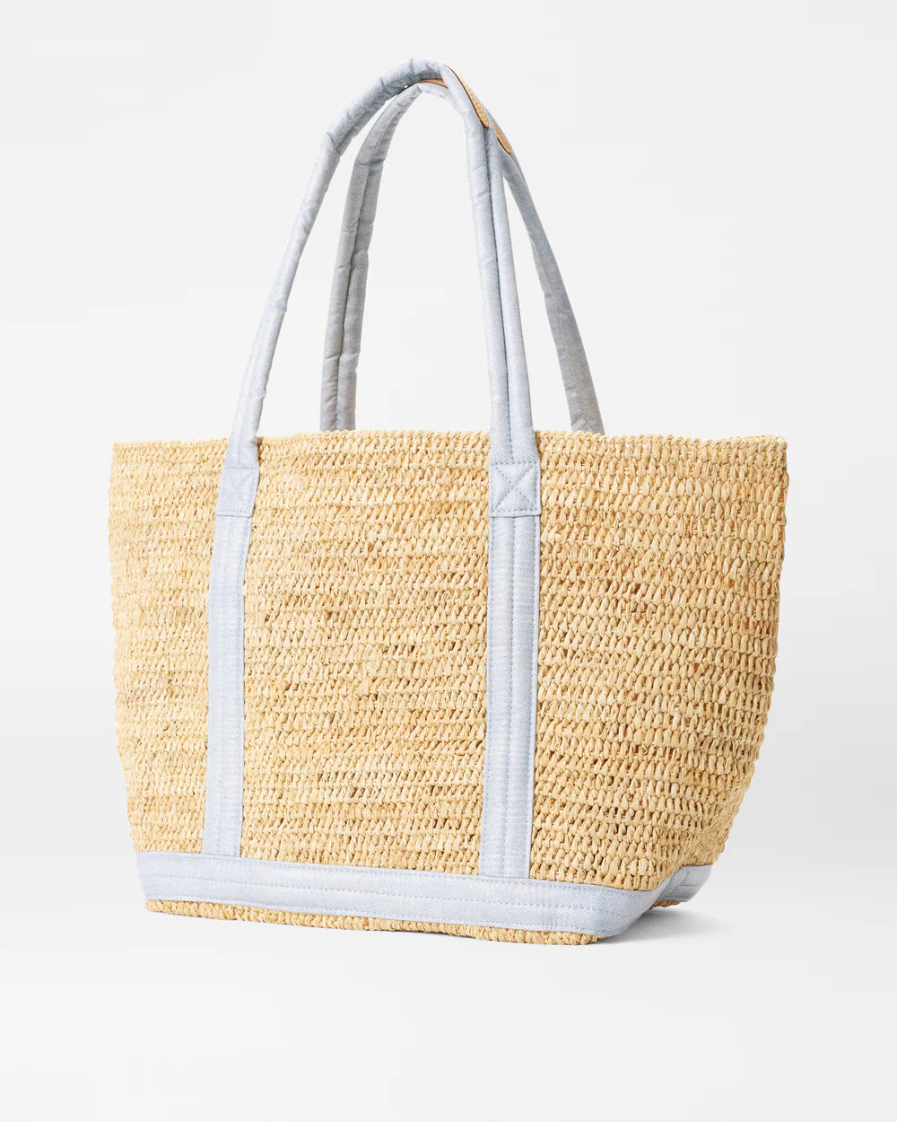 Raffia Tote Medium Raffia/ Chambray Tote & Satchel MZ Wallace 