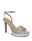 Beverlee Platform Sandal Metallic Silver and Gold Sandals - Heeled Sandals Veronica Beard - Shoes 
