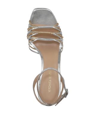 Beverlee Platform Sandal Metallic Silver and Gold Sandals - Heeled Sandals Veronica Beard - Shoes 