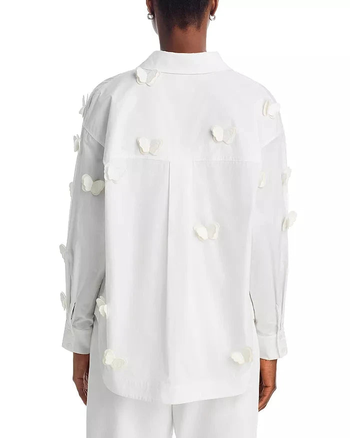 Butterfly Blouse Off White Tops - Button Down Farm Rio 