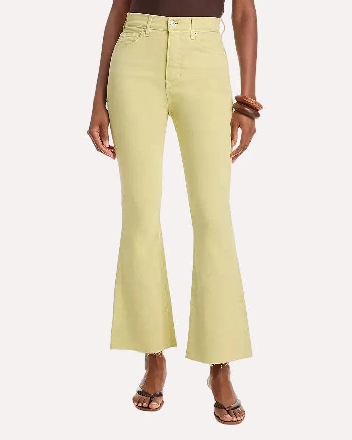 Carson Ankle Flare Pistachio Denim - Flare & Wide Leg Veronica Beard 
