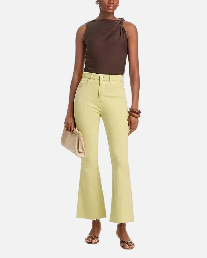Carson Ankle Flare Pistachio Denim - Flare & Wide Leg Veronica Beard 