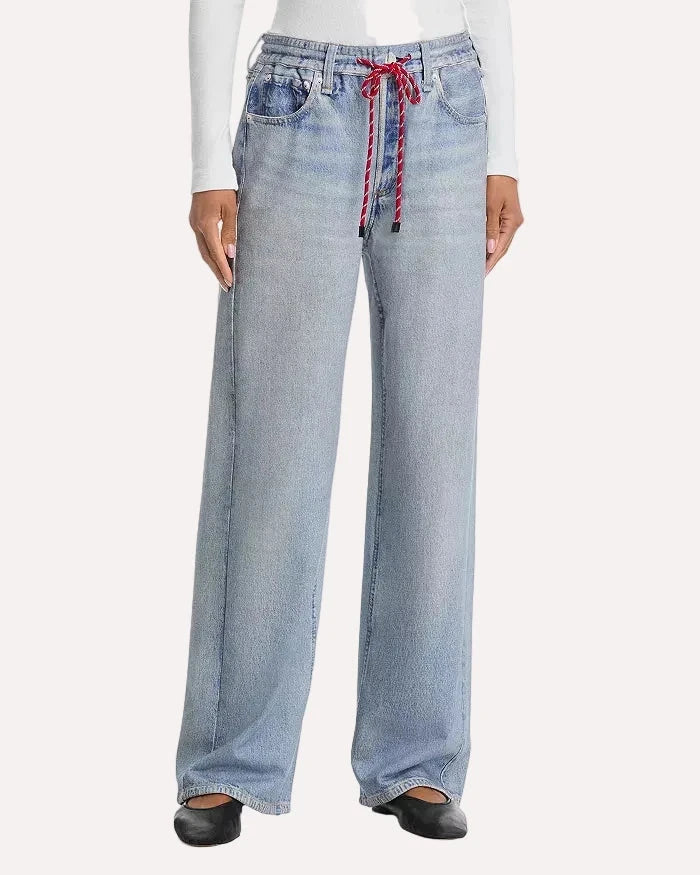 Miramar Terry Drawcord Wide Pant Brighton Denim - Flare & Wide Leg rag & bone 