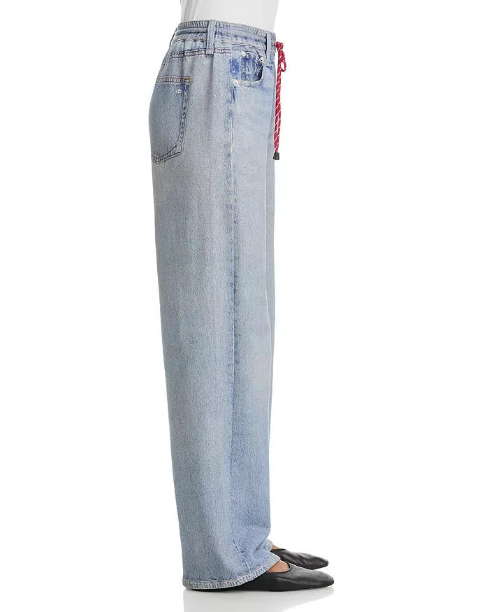 Miramar Terry Drawcord Wide Pant Brighton Denim - Flare & Wide Leg rag & bone 