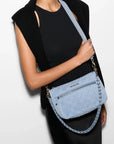 Crosby Ella Crossbody True Light Denim Crossbody MZ Wallace 