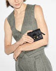 Crosby Lock Wallet Small Black Small Leather Goods - Wallets MZ Wallace 