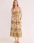 Lee Midi Dress Olive Floral Dresses - Midi Cara Cara 