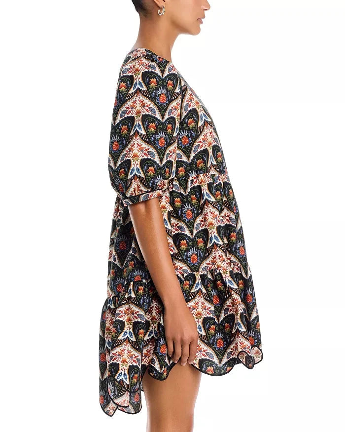 Porcelain Birds Mini Dress Black Dresses - Short Farm Rio 