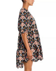 Porcelain Birds Mini Dress Black Dresses - Short Farm Rio 