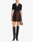 Solvane Short Sleeve Mini Dress Dark Chocolate Multi Dresses - Short Simkhai 