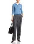 Constance Long Sleeve Polo Dusty Blue Top - Polo Simkhai 