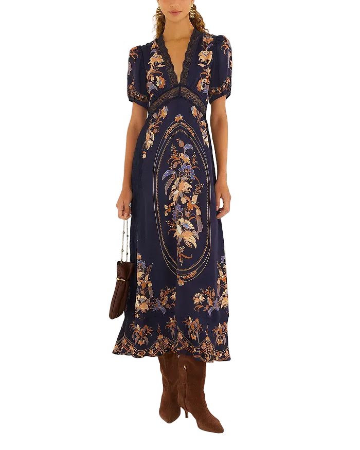 Lara Maxi Dress Navy Blue Dresses - Maxi Farm Rio 