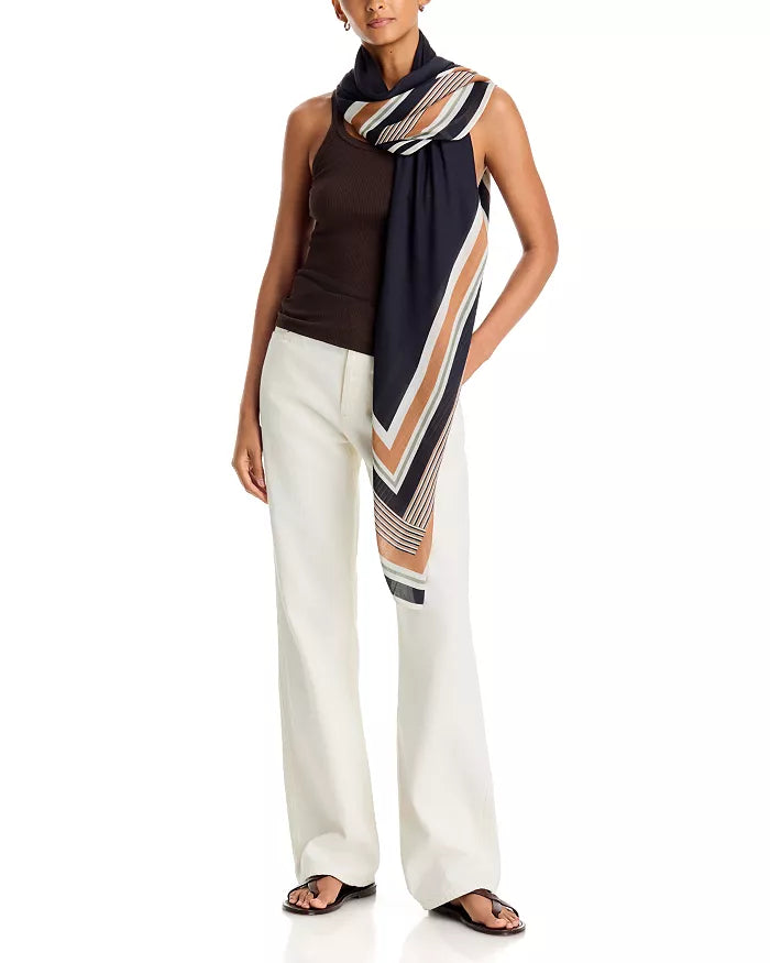 Lina Striped Scarf Olive