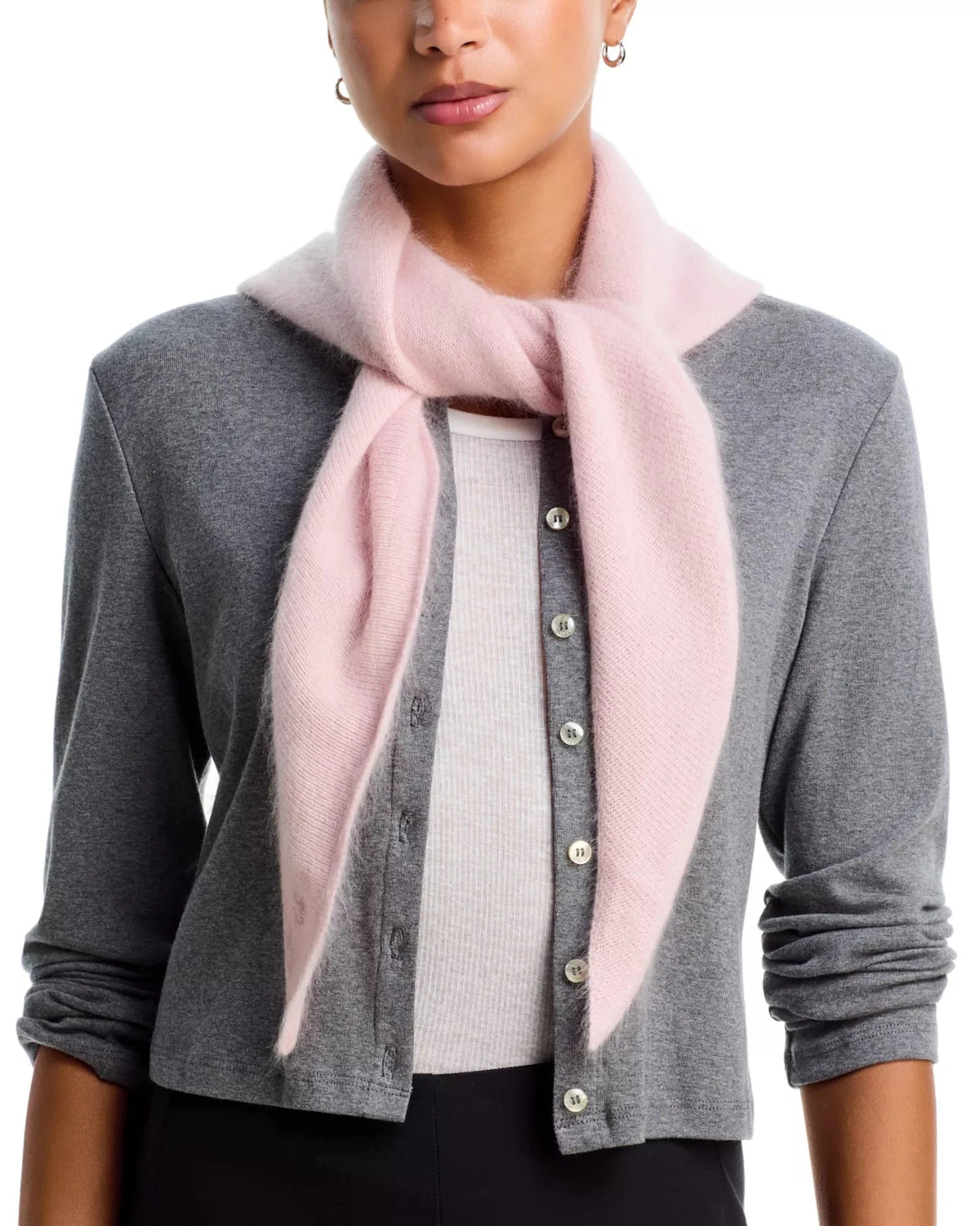 Jada Brushed Cashmere Bandana Scarf Pink Scarves rag & bone 