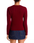 Rhodes Crewneck Cardigan Pomegranate Sweater - Cardigans rag & bone 