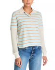 Layered Stripe Rugby Alice Blue Combo Sweater - Polo Guest in Residence 