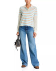 Layered Stripe Rugby Alice Blue Combo Sweater - Polo Guest in Residence 