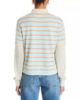 Layered Stripe Rugby Alice Blue Combo Sweater - Polo Guest in Residence 