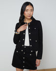 Yari Collarless Jacket Noir Jackets - Denim L'Agence 