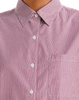 Connie Stripe Shirt Bright Red Stripe Tops - Button Down rag & bone 