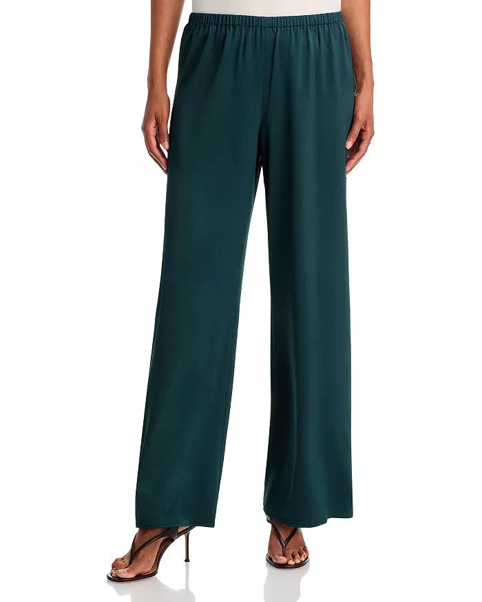 Roni Satin Pant Dark Spruce Pants - Trousers Simkhai 