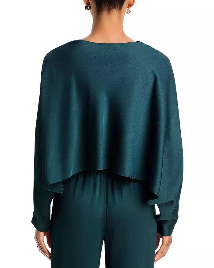 Bearitz Satin Top Dark Spruce Tops - Blouses Simkhai 