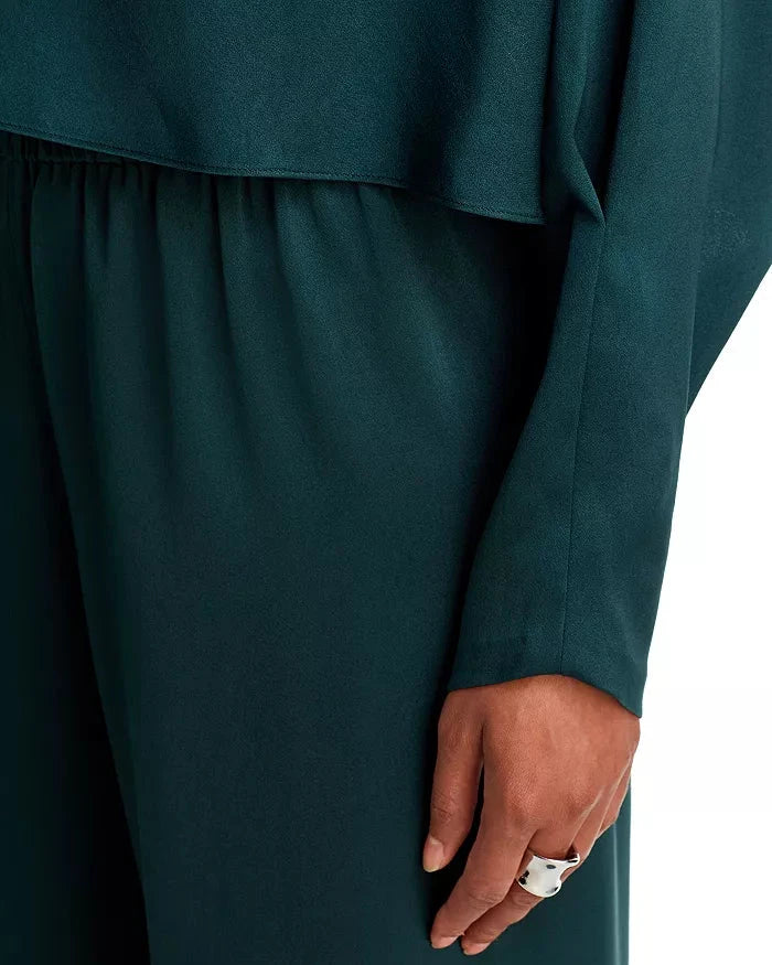 Bearitz Satin Top Dark Spruce Tops - Blouses Simkhai 