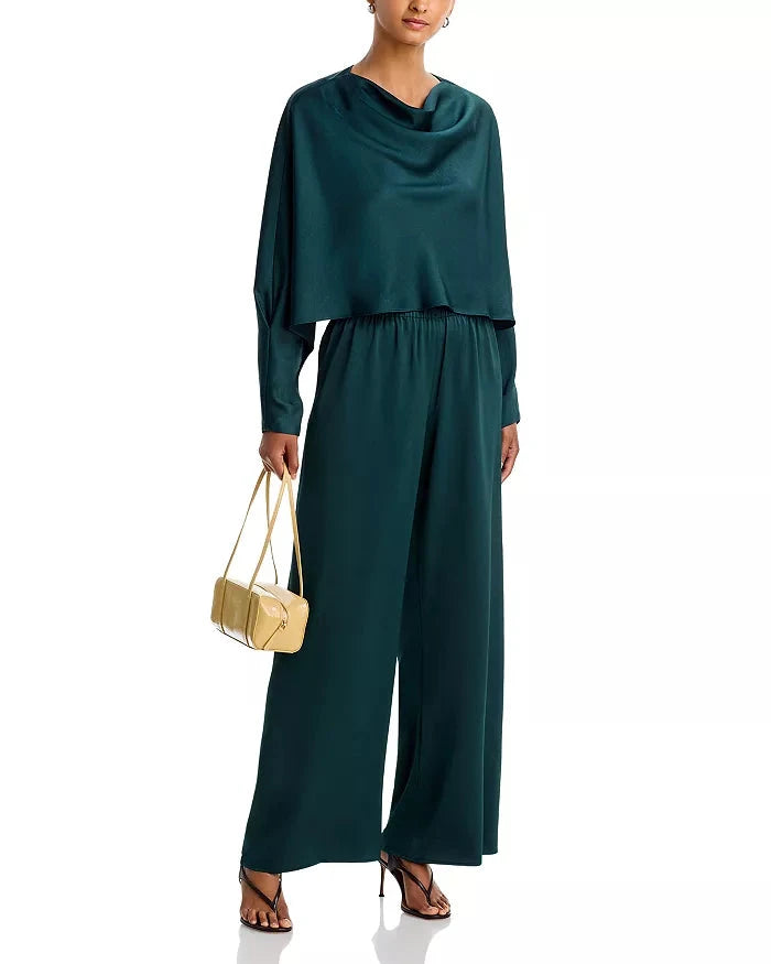 Bearitz Satin Top Dark Spruce Tops - Blouses Simkhai 