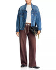Miramar Terry Drawstring Wide Leg Pant Chocolate Pants - Sweatpants rag & bone 