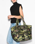 Large Metro Travel Tote Green Camo Tote & Satchel MZ Wallace 