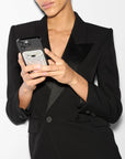 Phone Card Case Silver Metallic Leather Small Leather Goods - Wallets MZ Wallace 