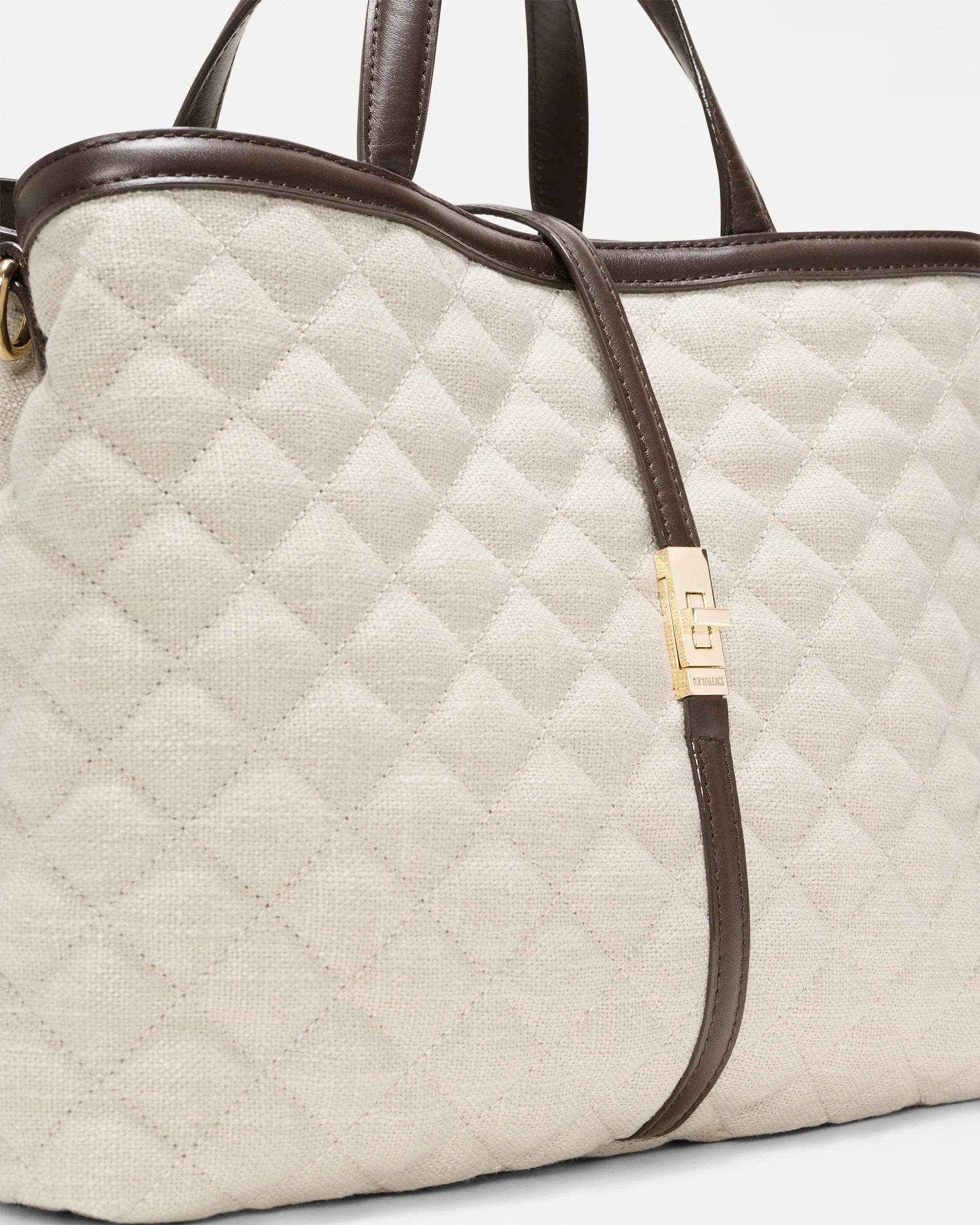 Medium Astor Top Handle Sandy Linen Tote & Satchel MZ Wallace 