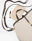 Medium Astor Top Handle Sandy Linen Tote & Satchel MZ Wallace 