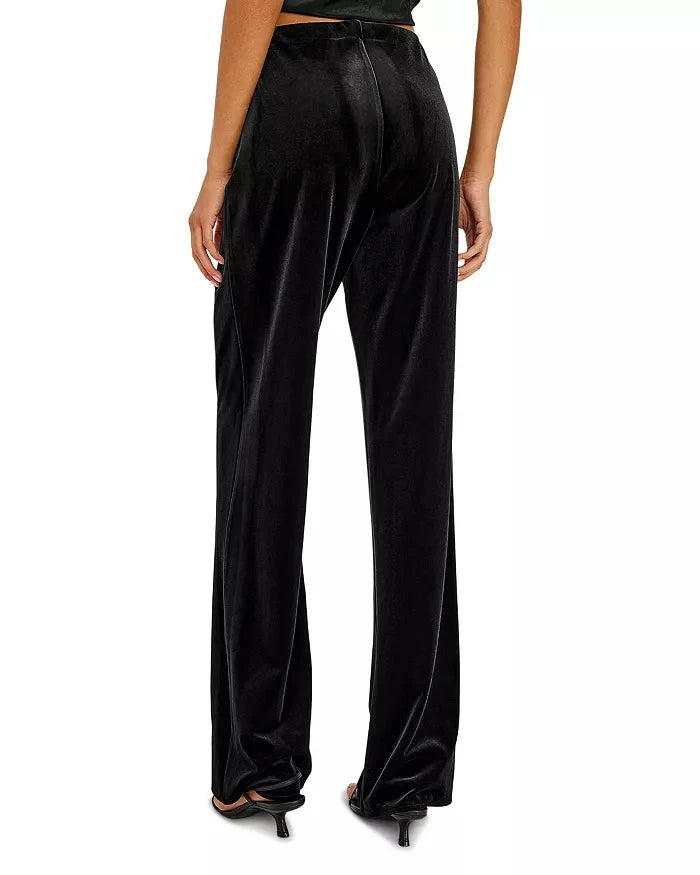 Silvi Black Velvet Pants - Trousers Rails 