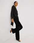 Silvi Black Velvet Pants - Trousers Rails 