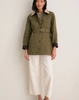 Langham Dickey Coat Army Jackets - Dickey Veronica Beard 