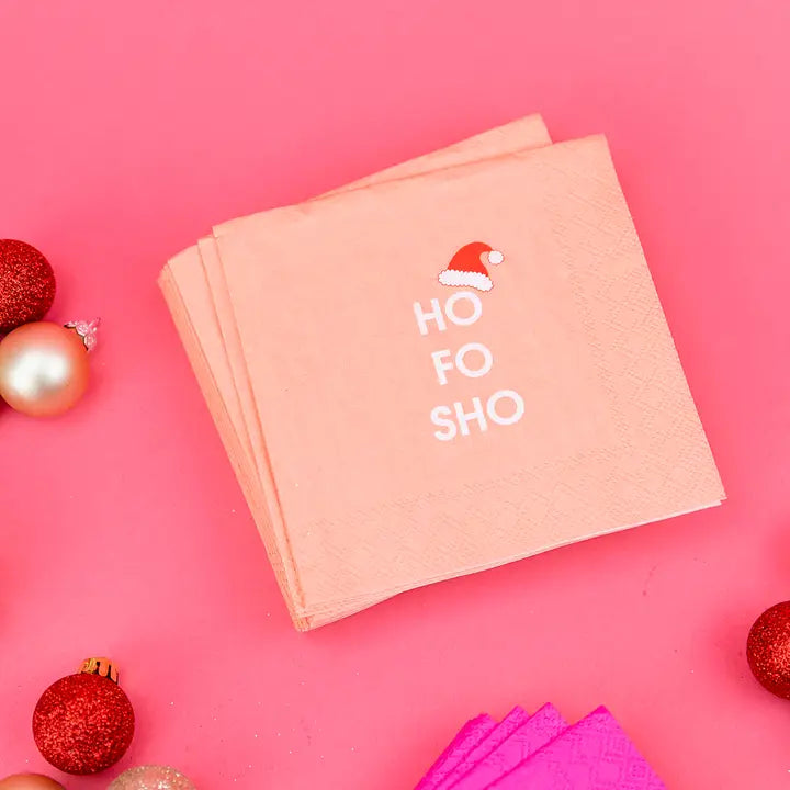 Ho Fo Sho Holiday Cocktail Napkins Home Decor - Tabletop Chez Gagné 