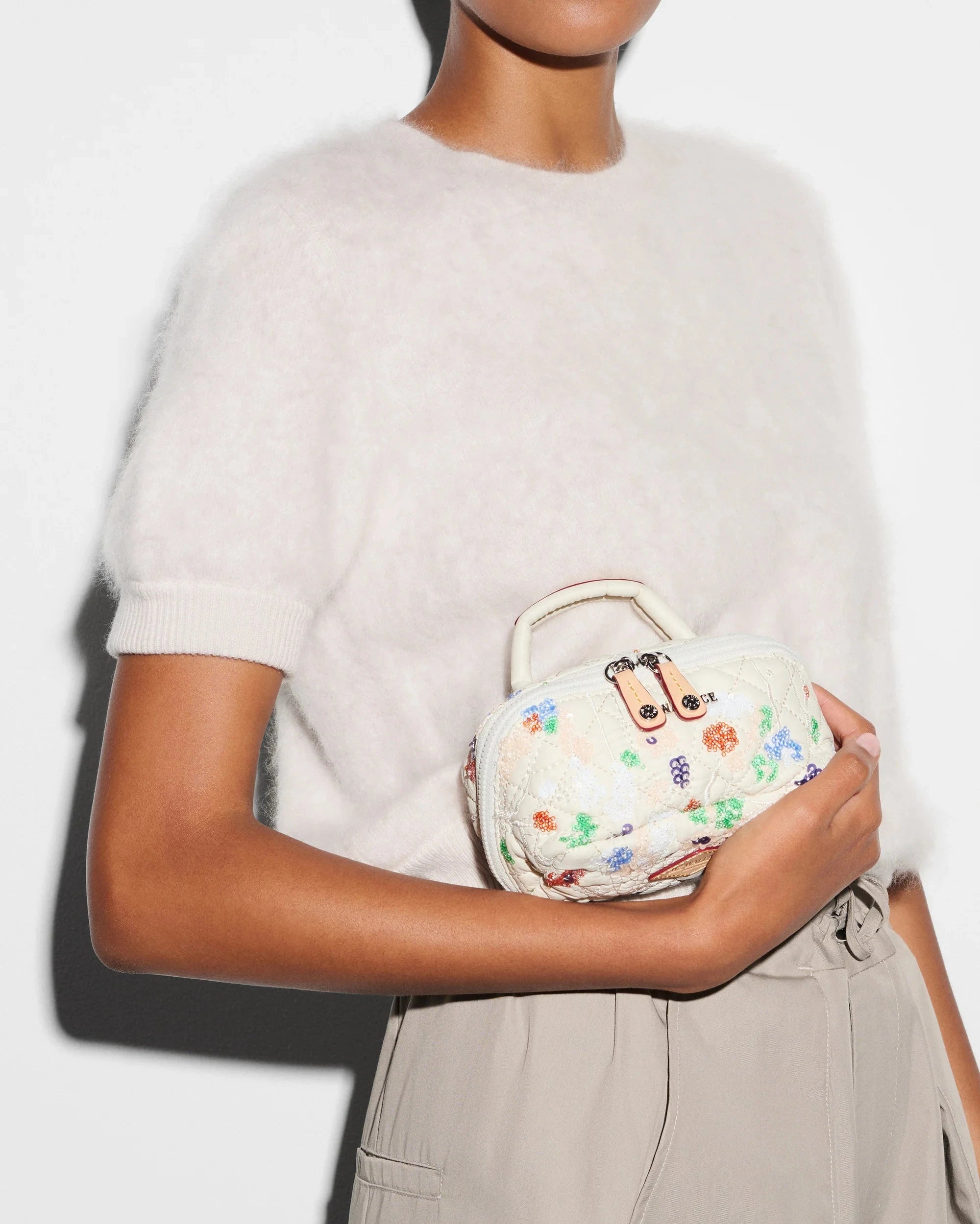 Mini Accordion Jewelry Case Eden Sequin Cosmetic MZ Wallace 