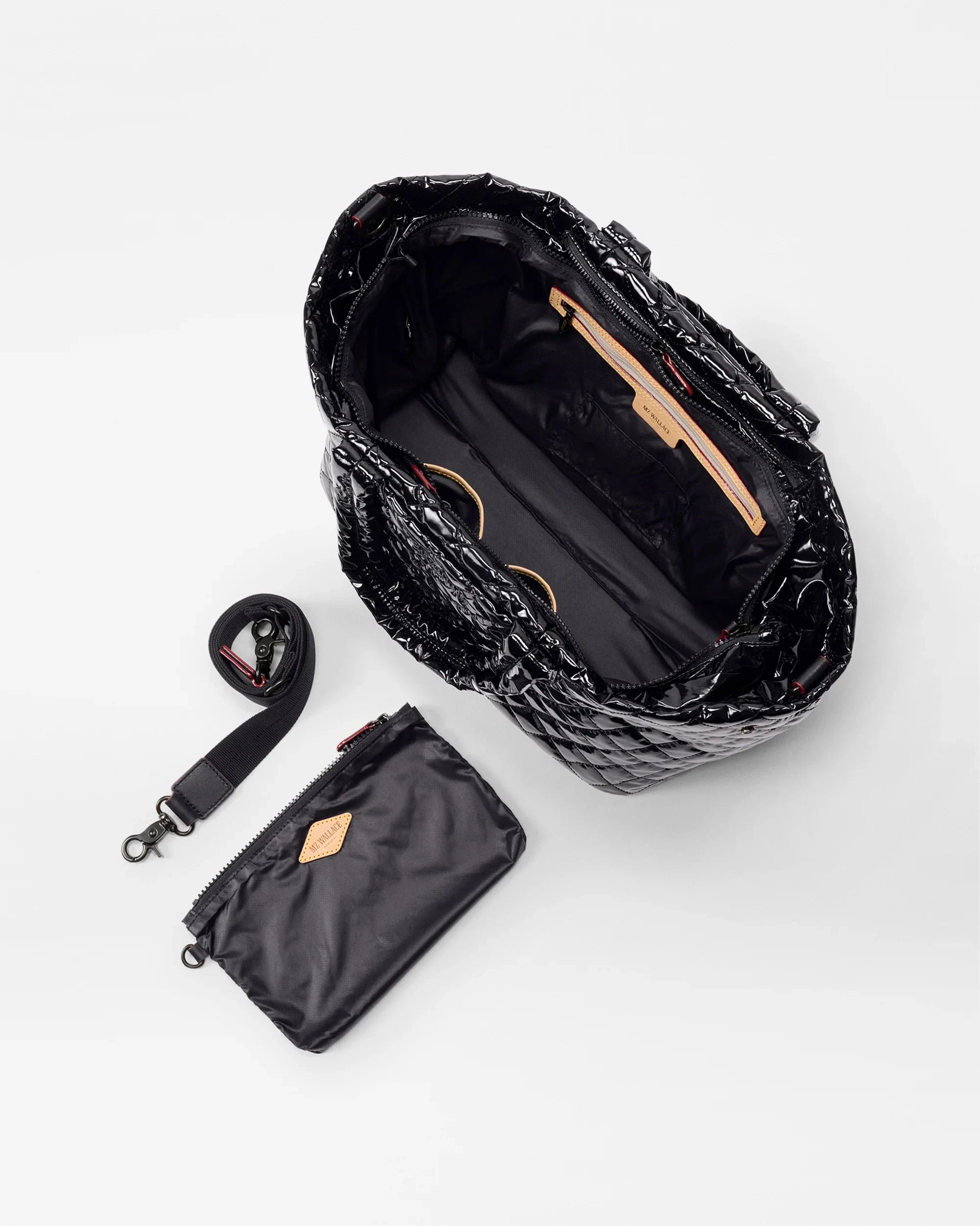Medium Metro City Tote Black Lacquer Tote & Satchel MZ Wallace 
