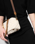 Small Astor Satchel Sandshell with Brown Hobo & Shoulder MZ Wallace 