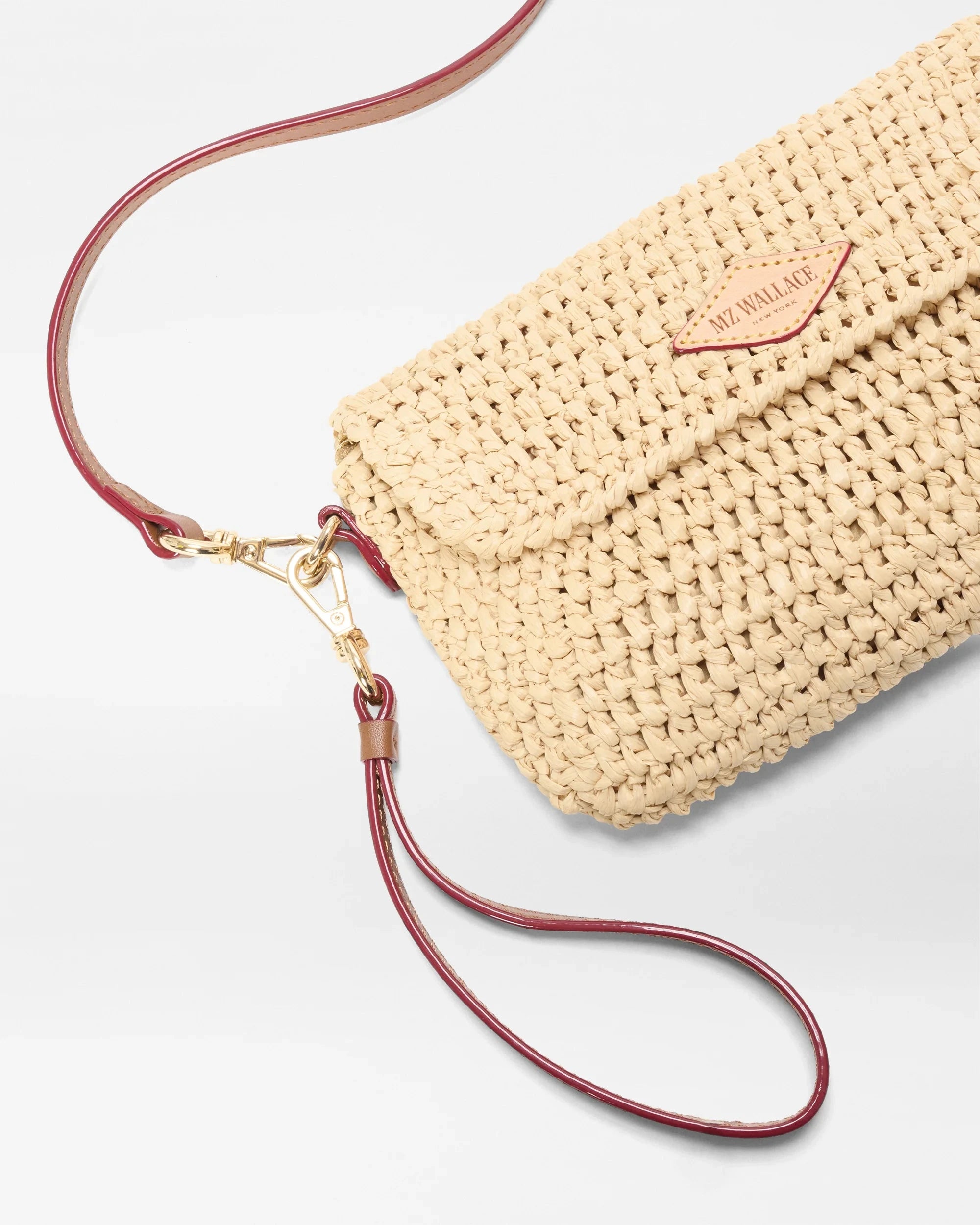 Crochet Convertible Crossbody Camel Crochet Crossbody MZ Wallace 