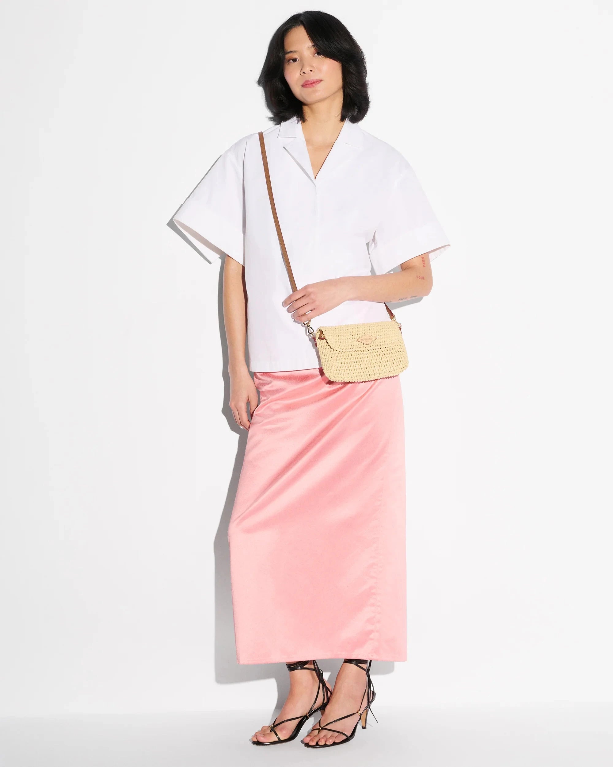 Crochet Convertible Crossbody Camel Crochet Crossbody MZ Wallace 