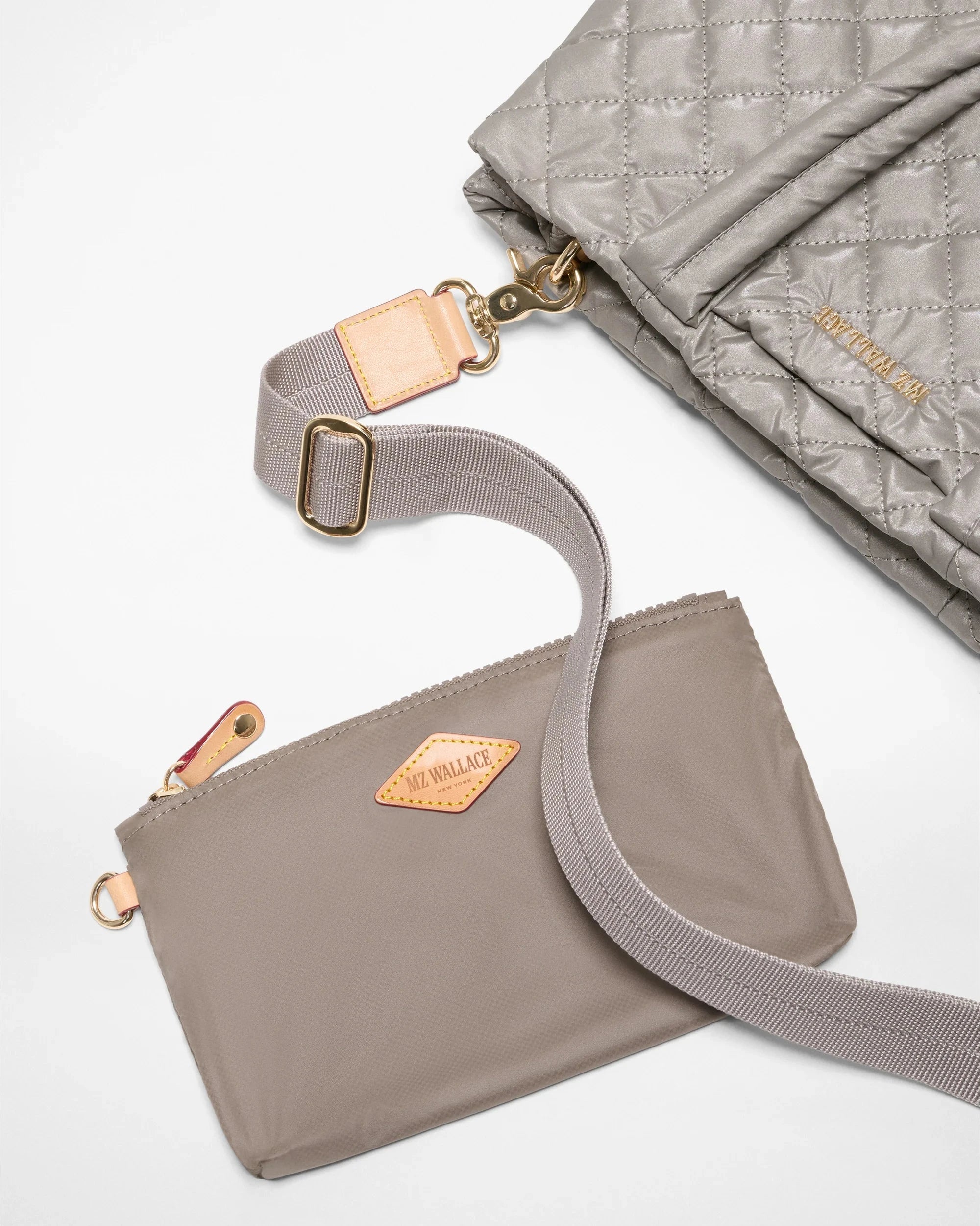 Small Metro City Tote Sable Pearl Metallic Tote & Satchel MZ Wallace 