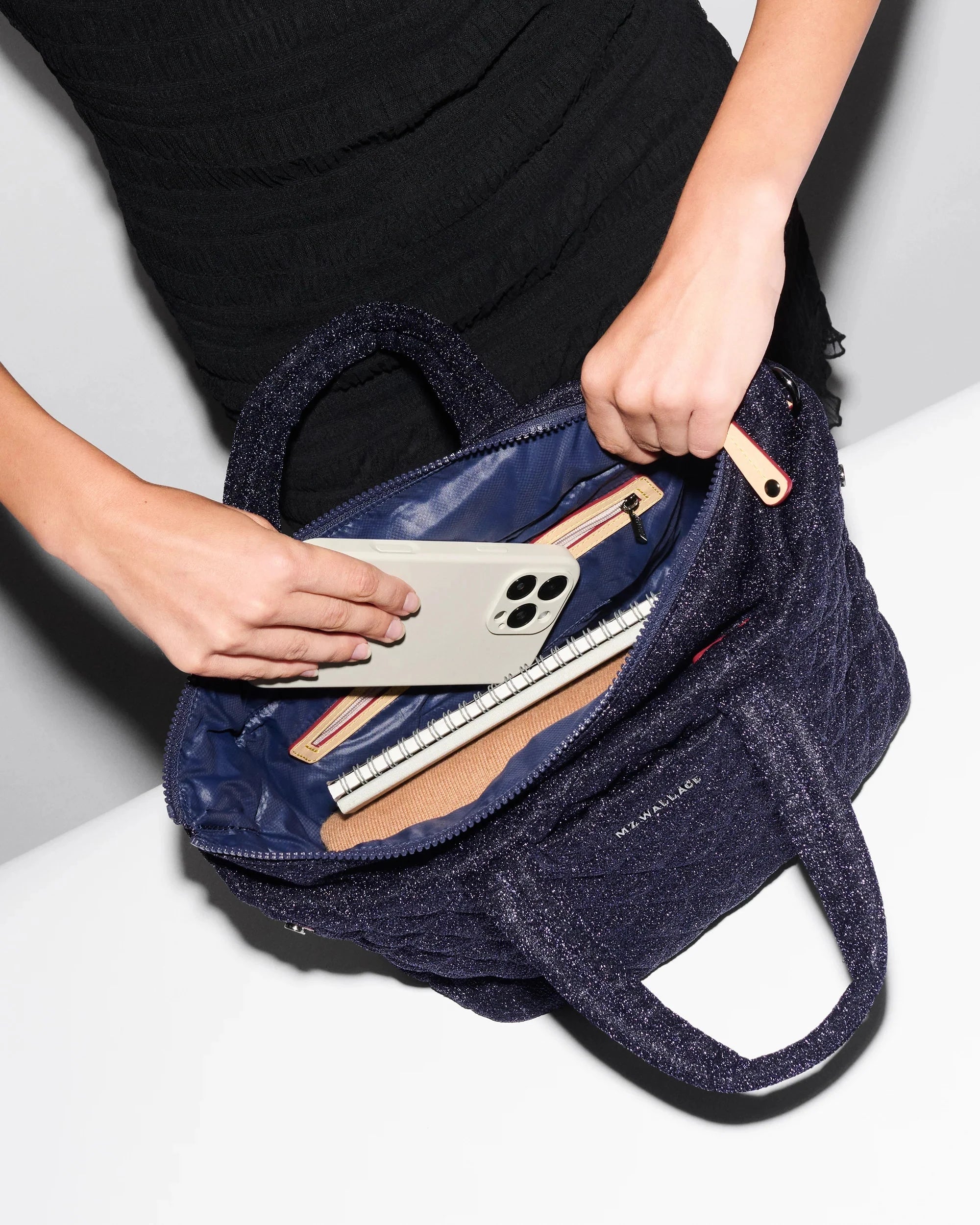 Small Metro City Tote Midnight Shimmer Tote & Satchel MZ Wallace 