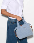 Small Sutton Deluxe Novelty True Light Denim Hobo & Shoulder MZ Wallace 