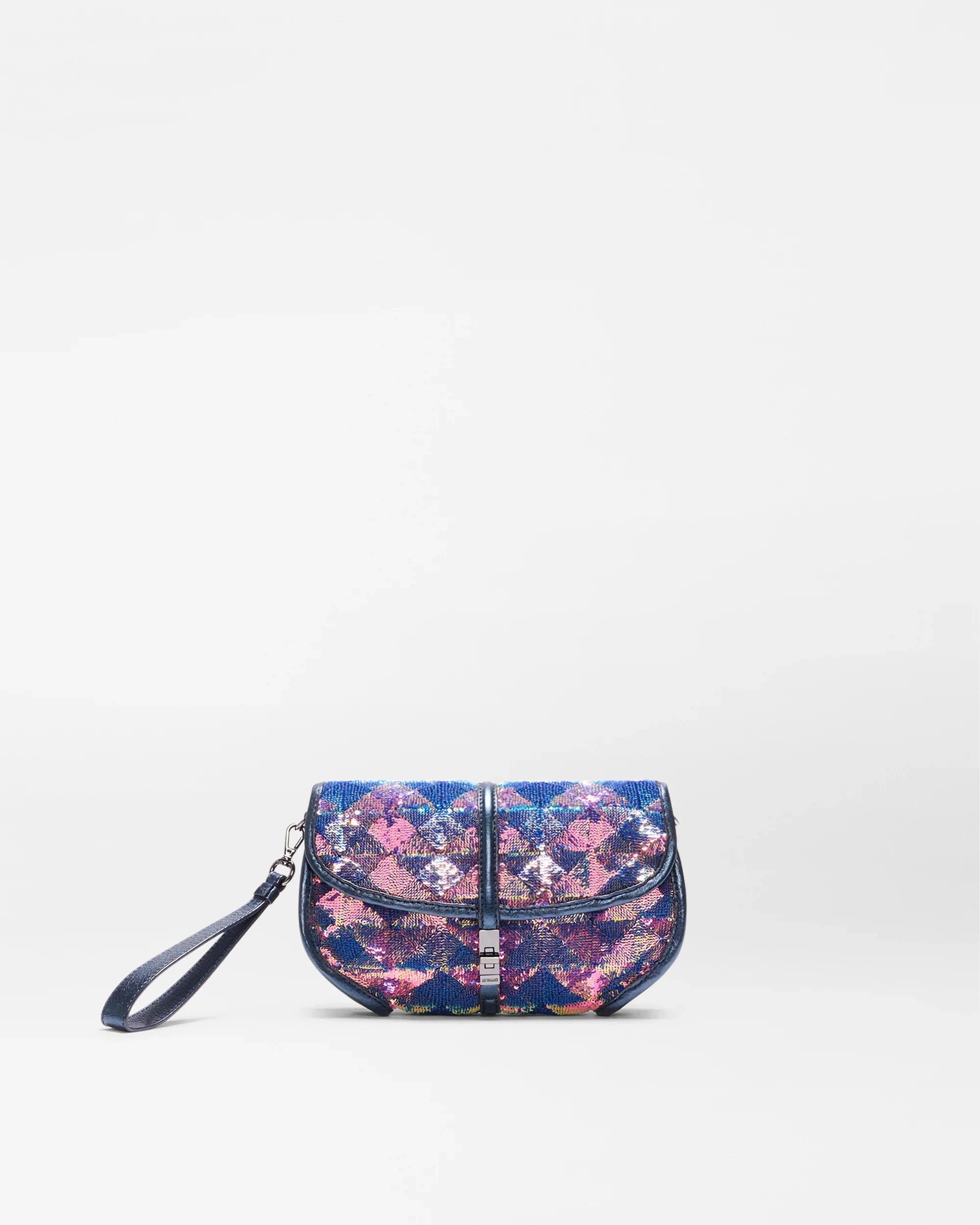 Small Astor Convertible Clutch Aurora Sequin Clutch MZ Wallace 