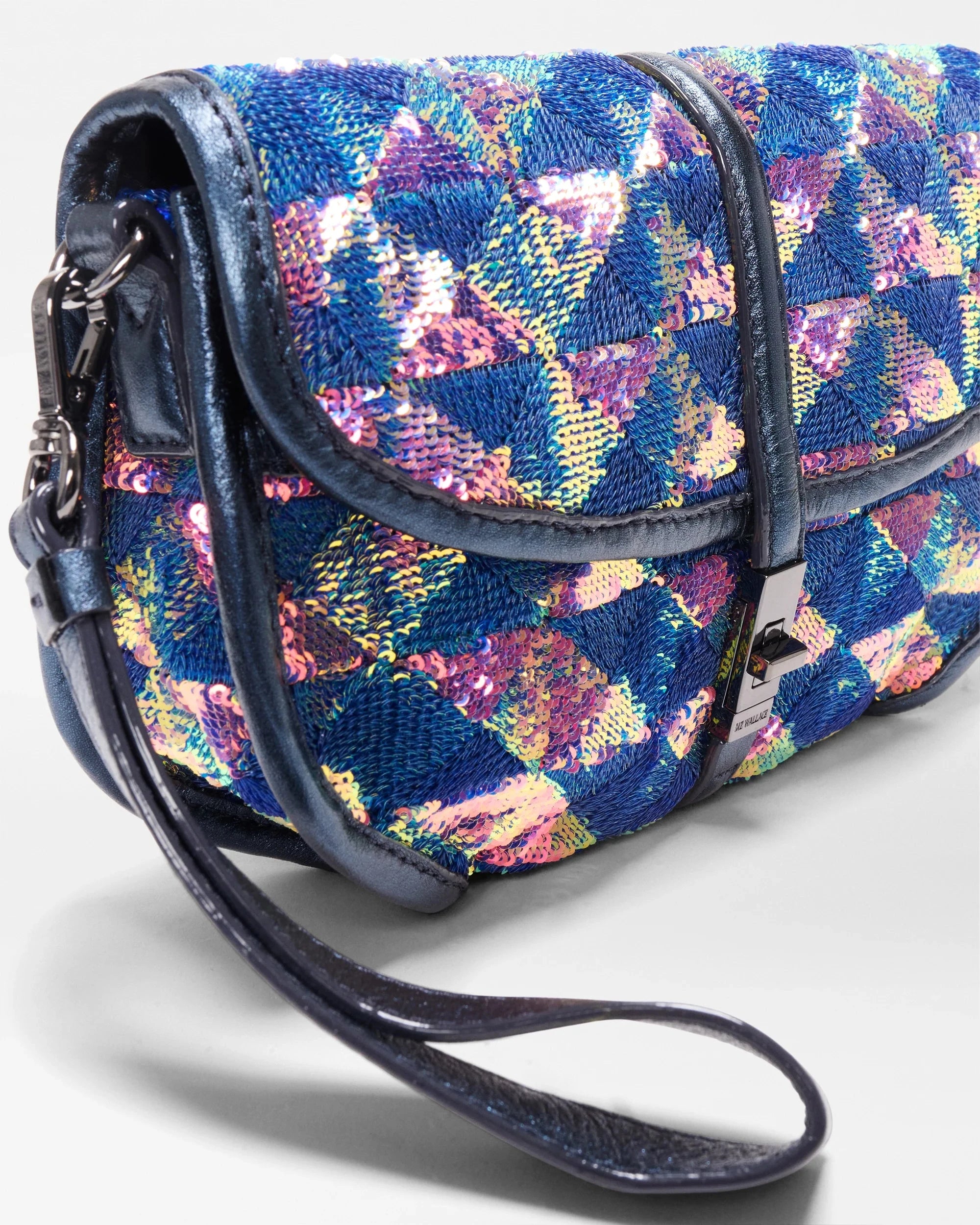 Small Astor Convertible Clutch Aurora Sequin Clutch MZ Wallace 