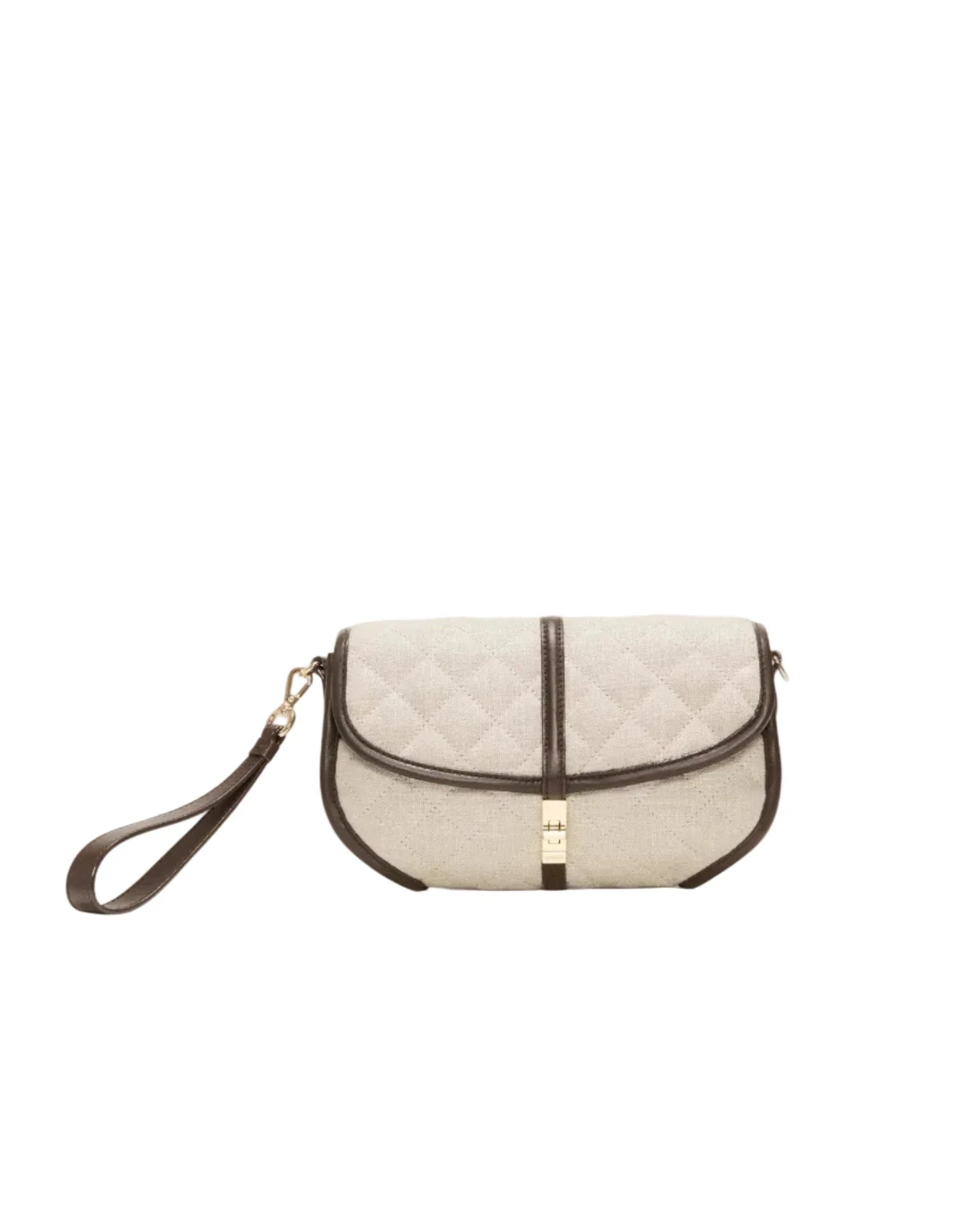 Small Astor Convertible Clutch Sandy Linen Clutch MZ Wallace 